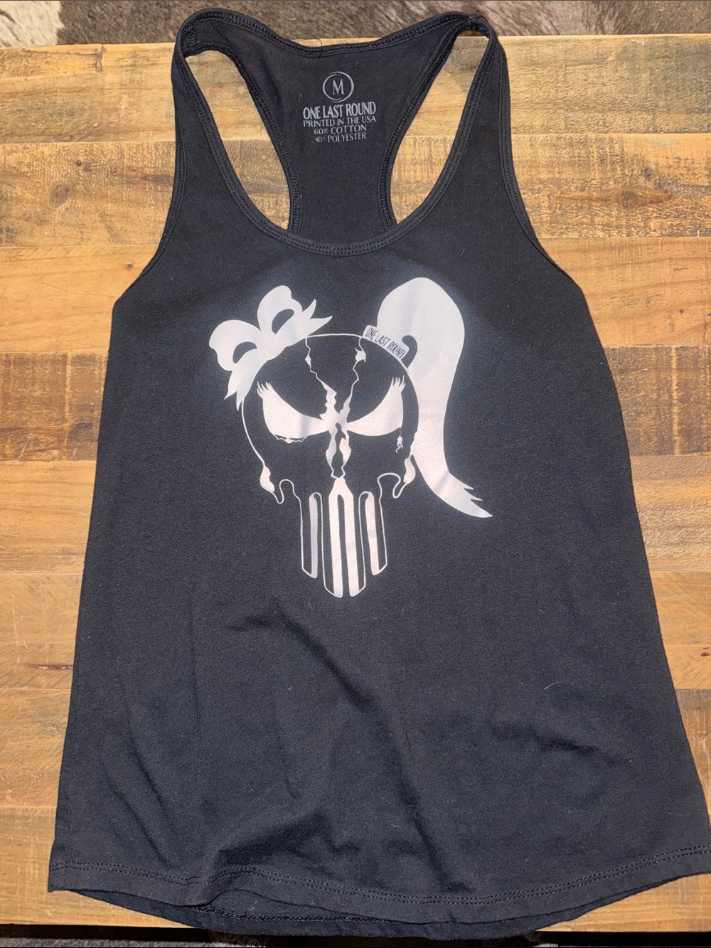 Women's Black Graphic Muscle Tank